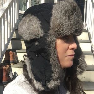 UNISEX/KID Rabbit Fur Bomber Hat! Adult Med/kid LG